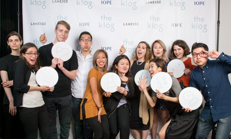 The Klog launch party in New York with Dave and Charlotte Cho and the Klog core team