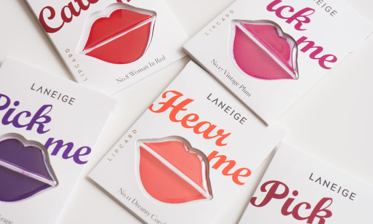 get instant rosy lips with Laneige Lip Cards