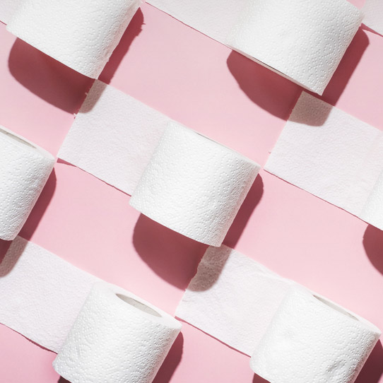 toilet paper as a cotton pad
